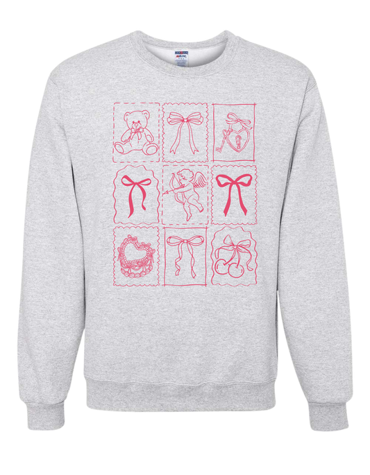 Valentine's Coquette Bow Crewneck