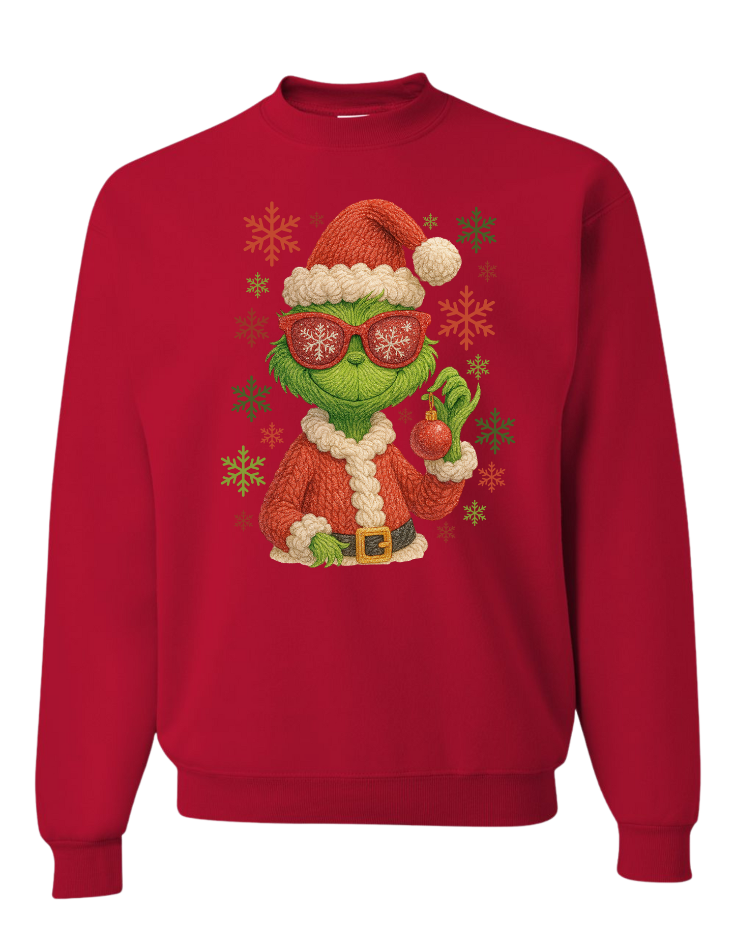 Grinch Snowflakes Crewneck