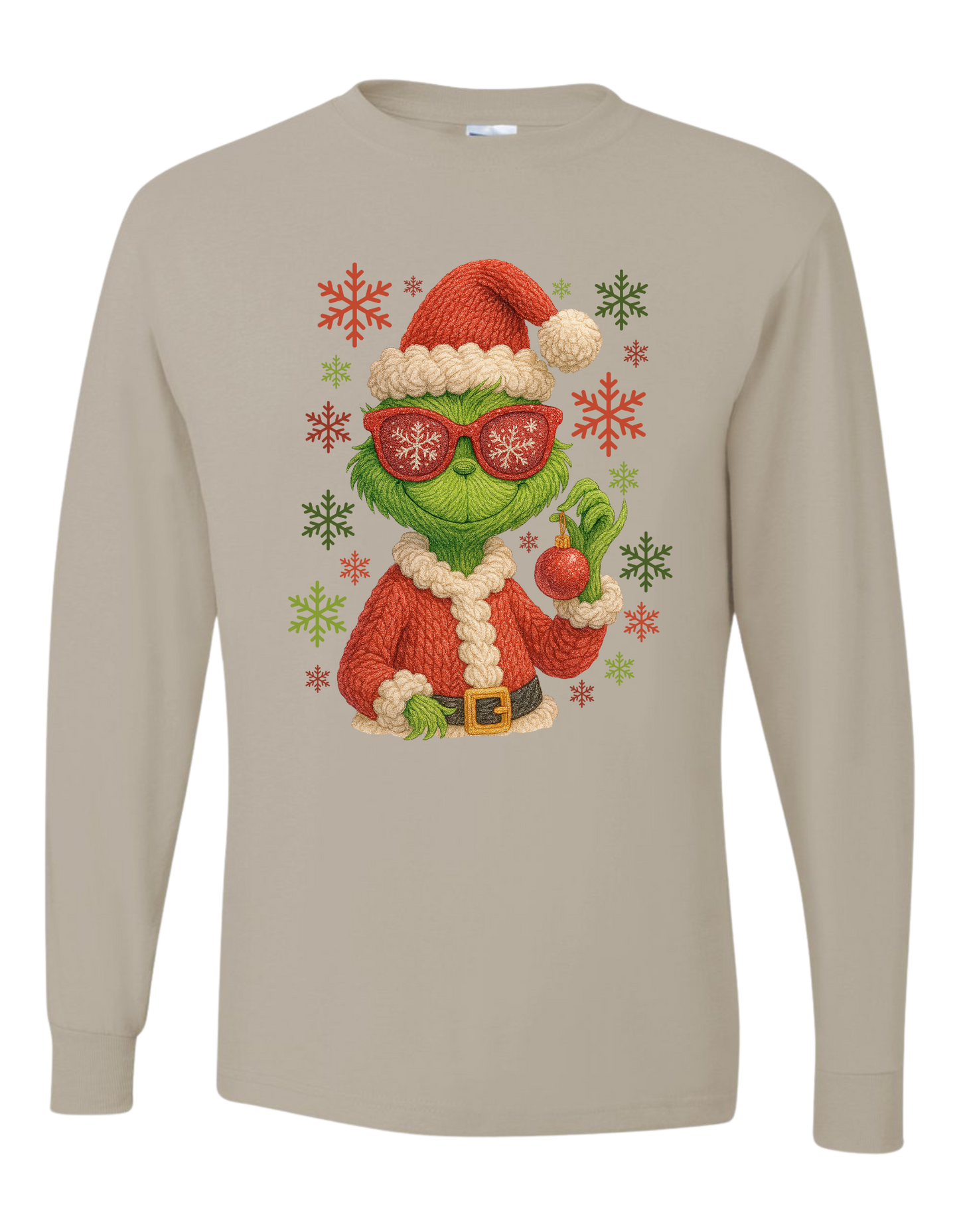 Grinch Snowflakes Long Sleeve