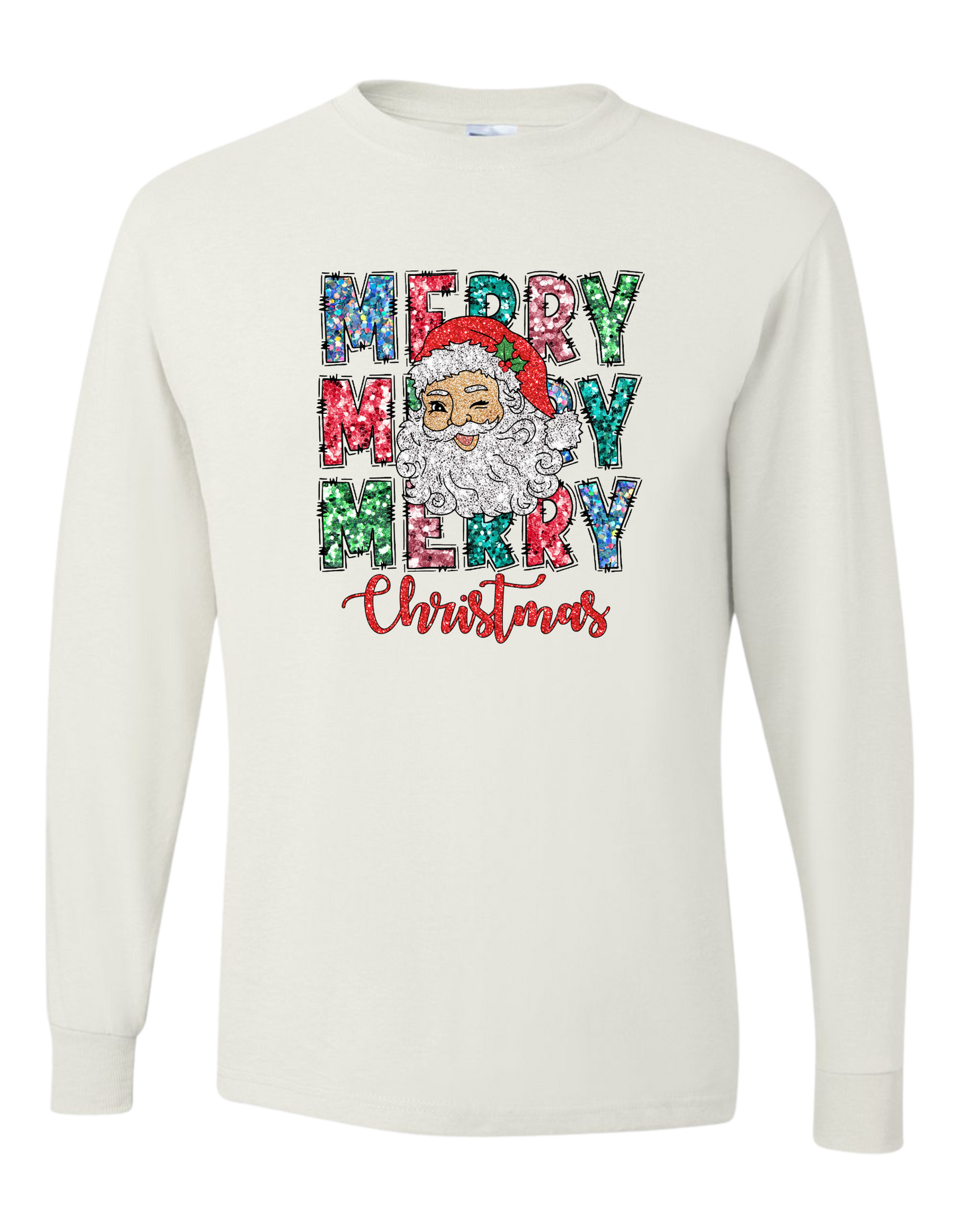 Santa Merry Christmas Long Sleeve