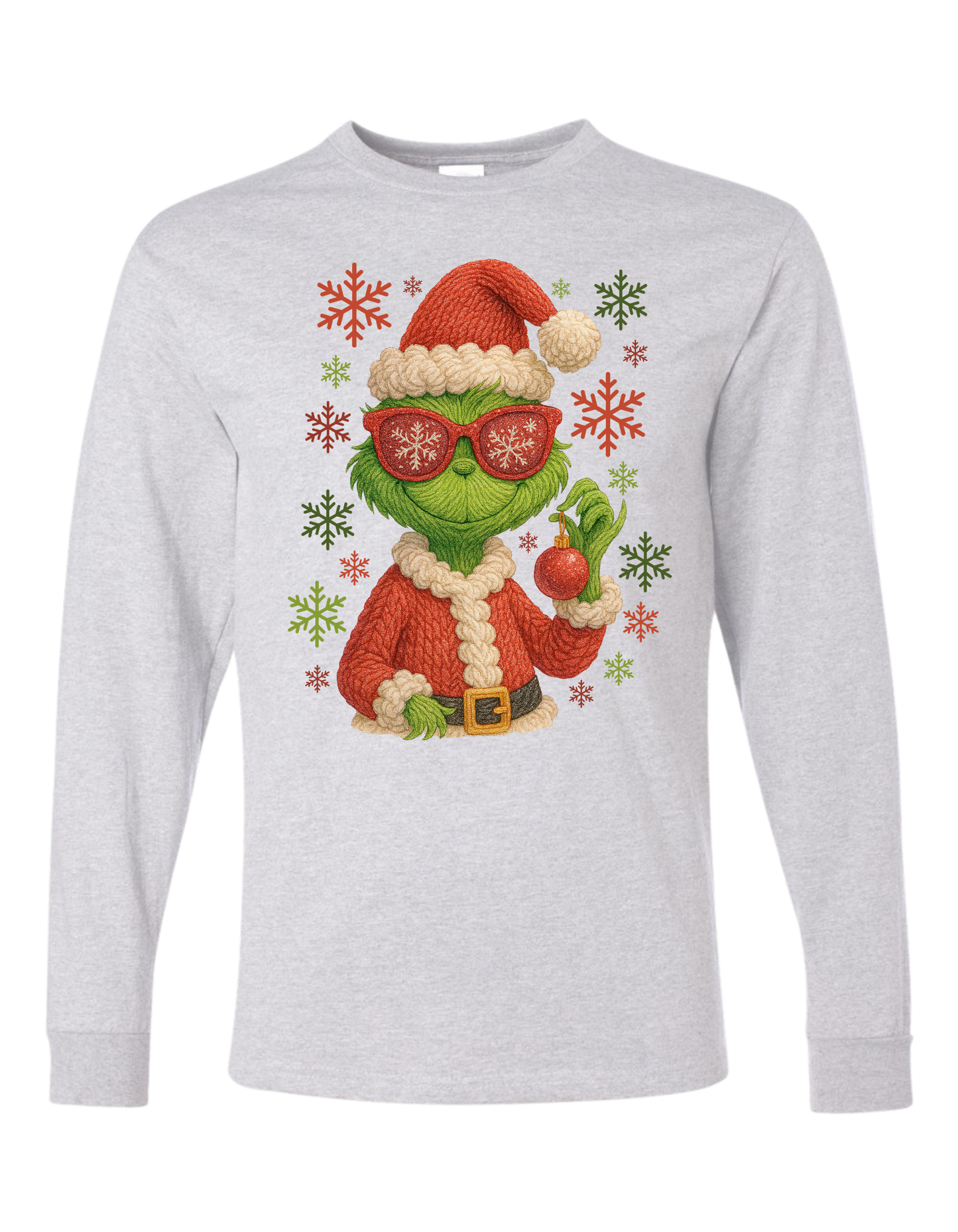 Grinch Snowflakes Long Sleeve