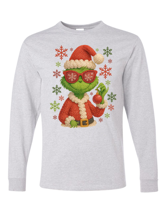 Grinch Snowflakes Long Sleeve