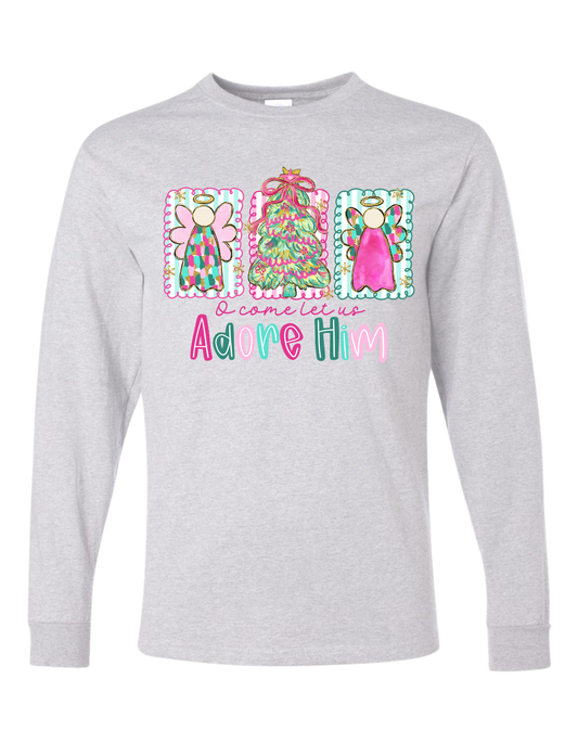 Angels Let Us Adore Him Long Sleeve