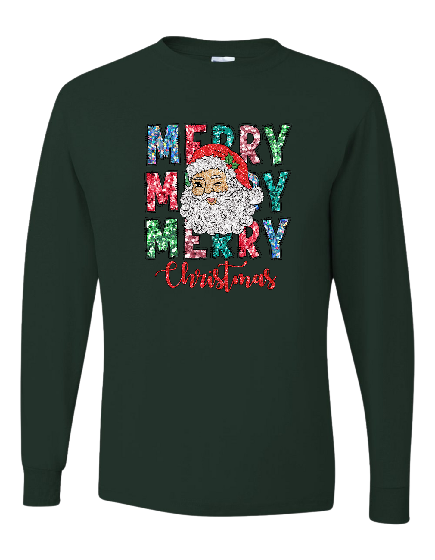 Santa Merry Christmas Long Sleeve