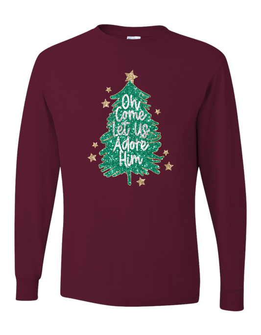 Oh Come Let Us Adore Him Long Sleeve