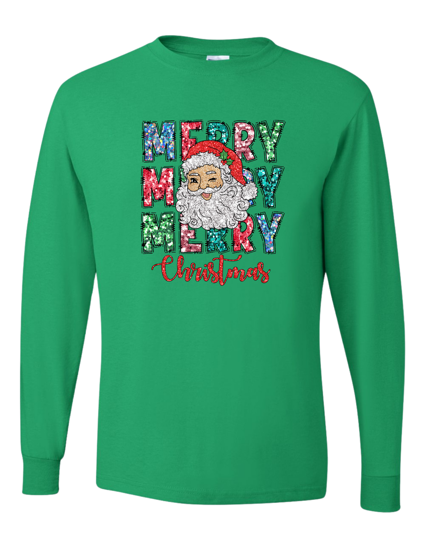 Santa Merry Christmas Long Sleeve