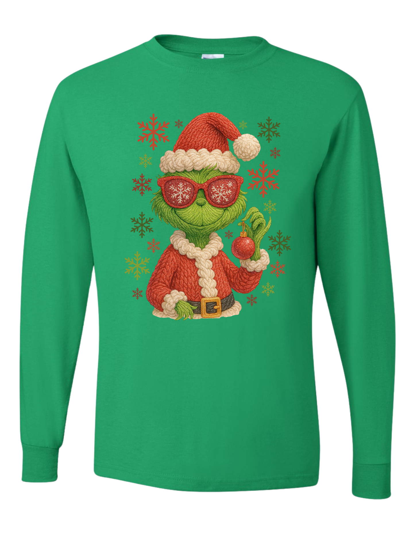 Grinch Snowflakes Long Sleeve