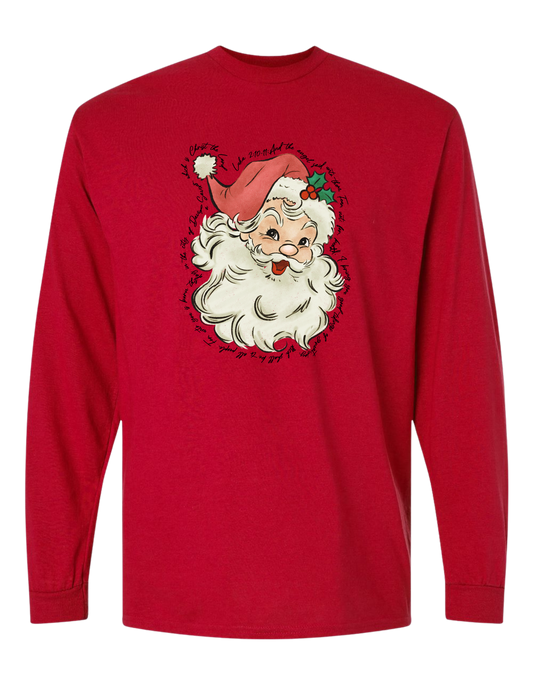 Luke 2:10-11 Santa Long Sleeve