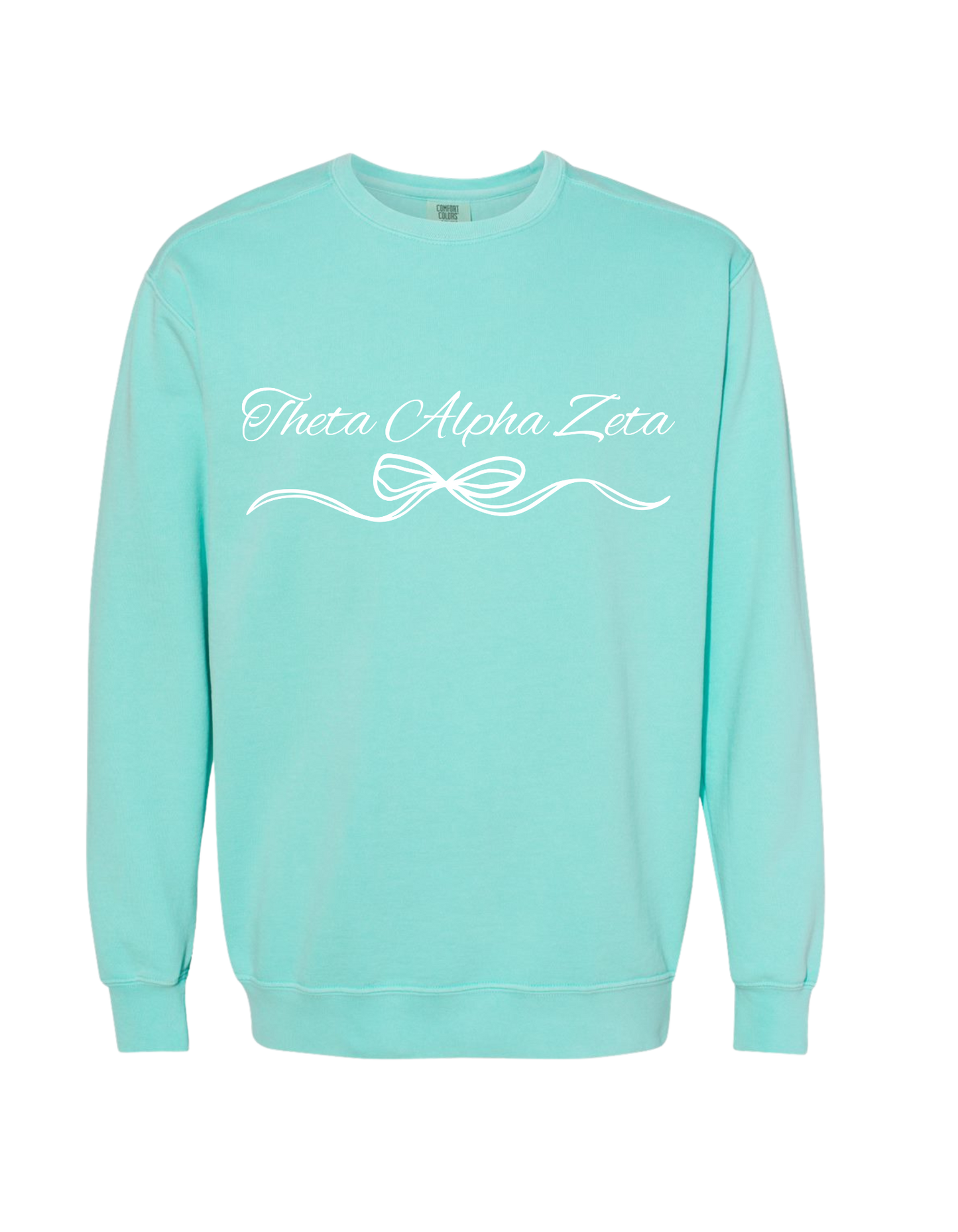 Theta Alpha Zeta Bow Crewneck - COMFORT COLORS