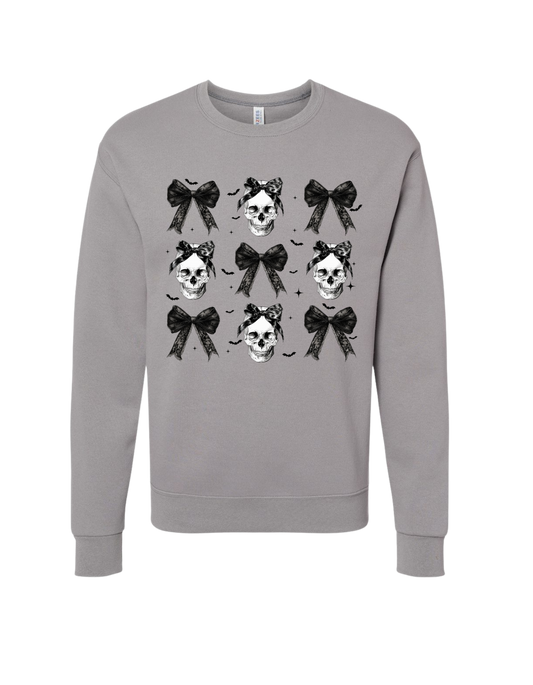 Skull Bow Coquette Crewneck