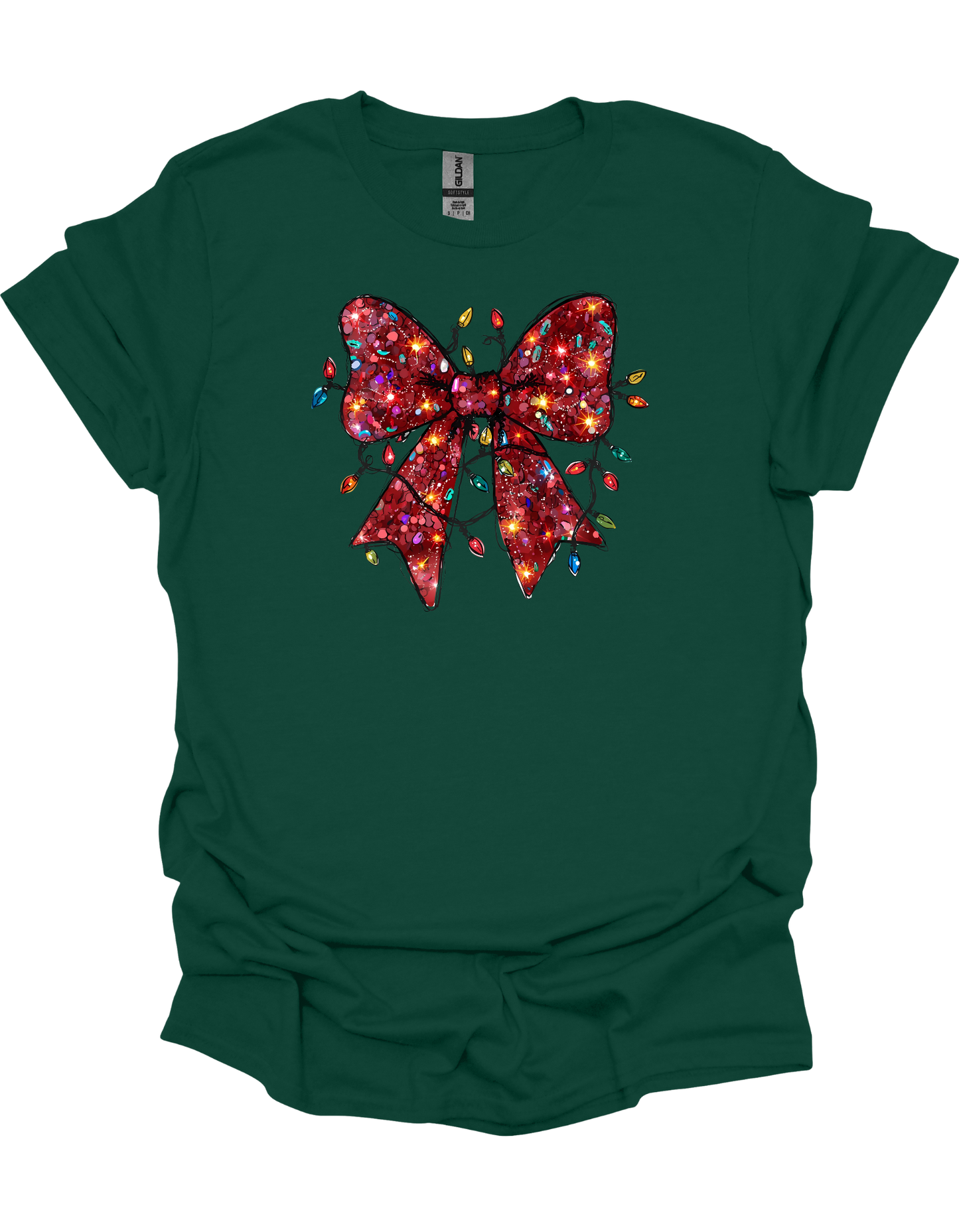 Christmas Bow & Lights T-Shirt