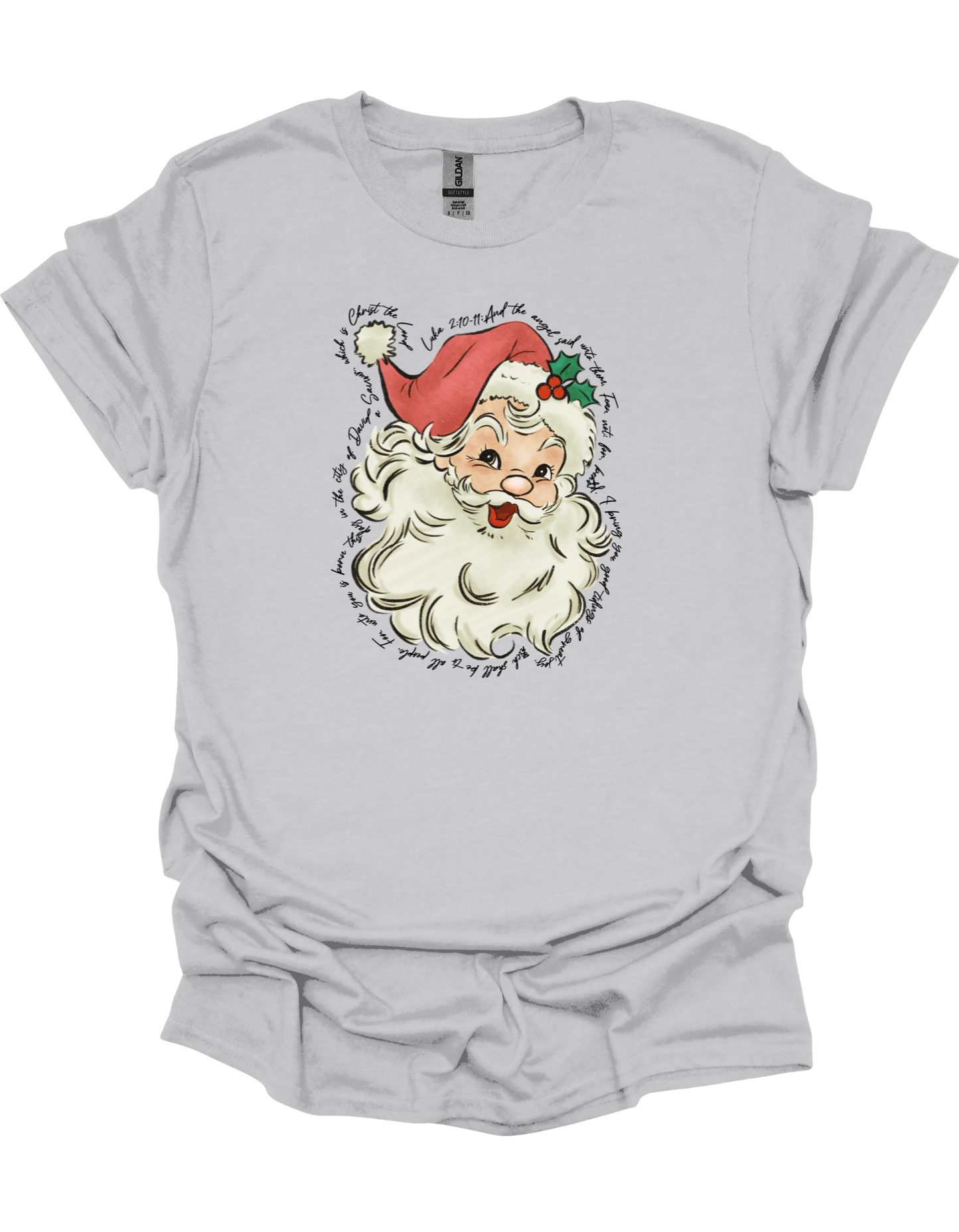 Luke 2:10-11 Santa T-Shirt