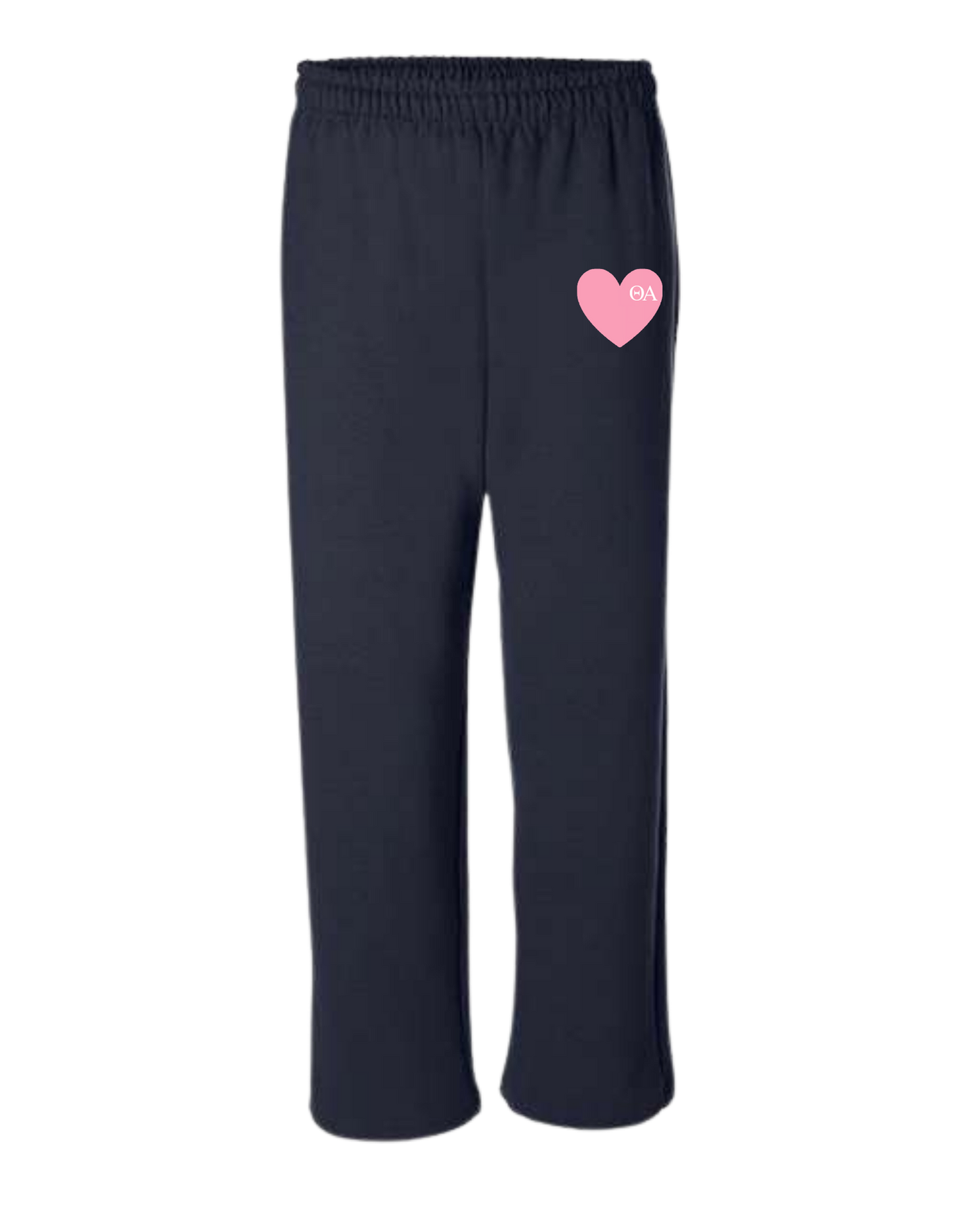 Love Theta Alpha Open Bottom Sweatpants