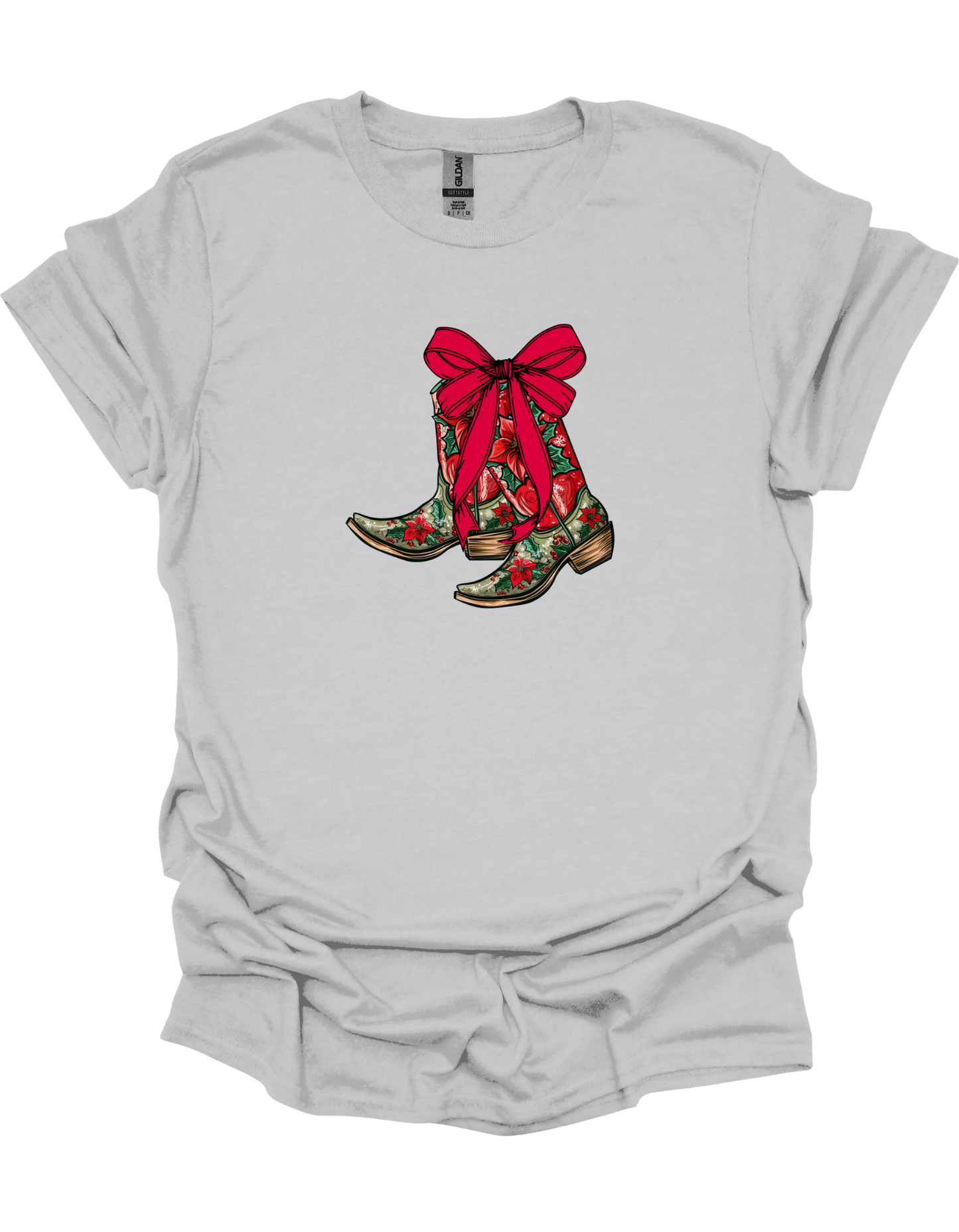 Christmas Cowboy Boots T-Shirt
