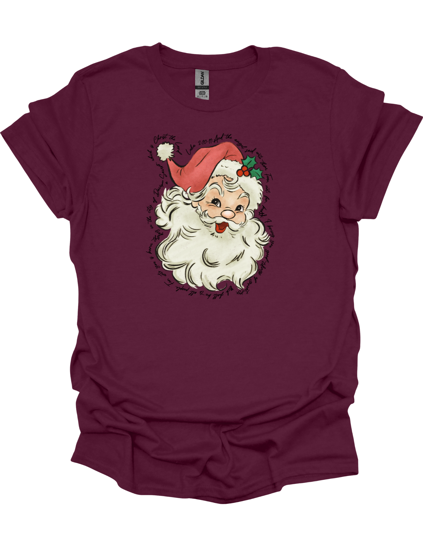 Luke 2:10-11 Santa T-Shirt
