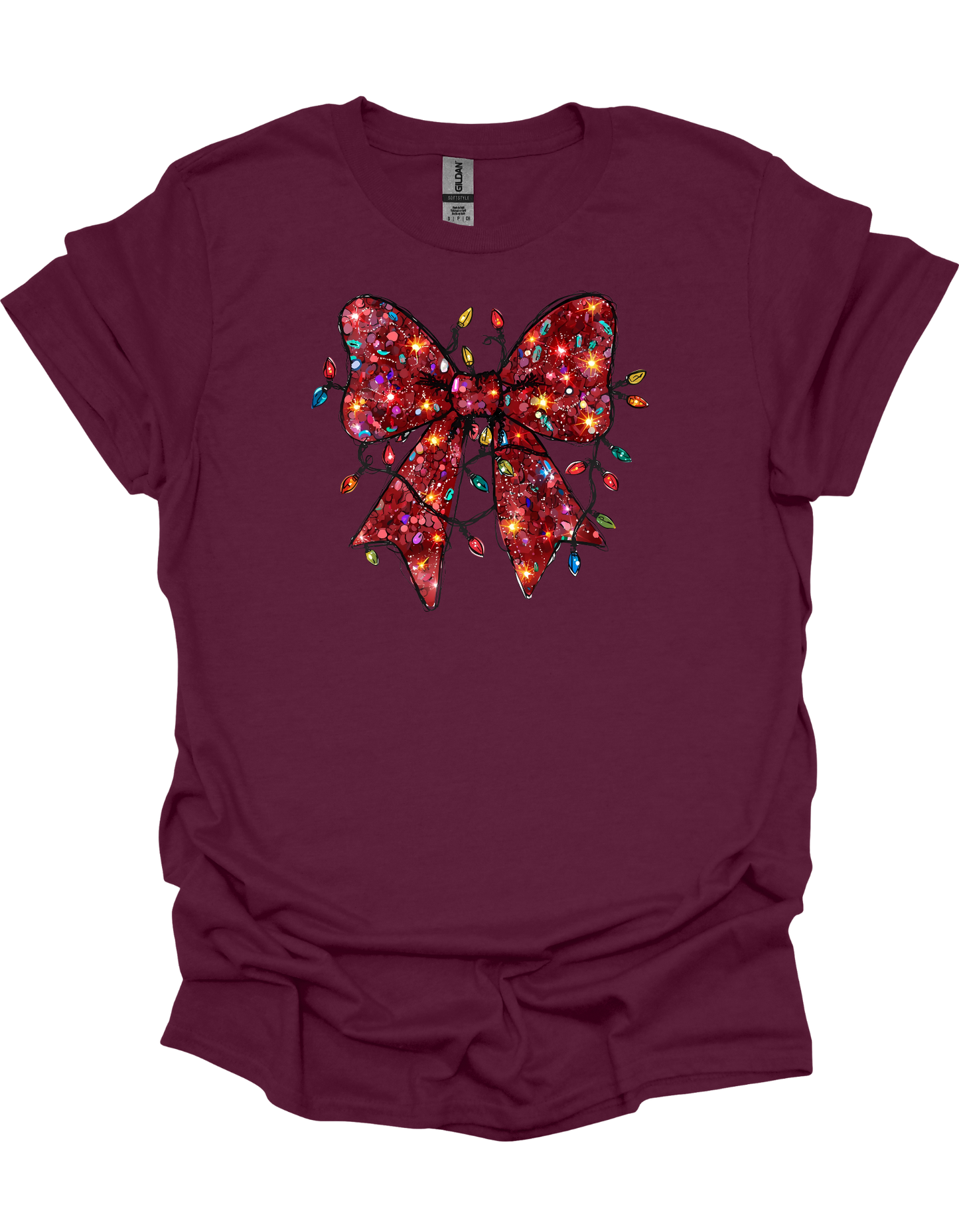 Christmas Bow & Lights T-Shirt