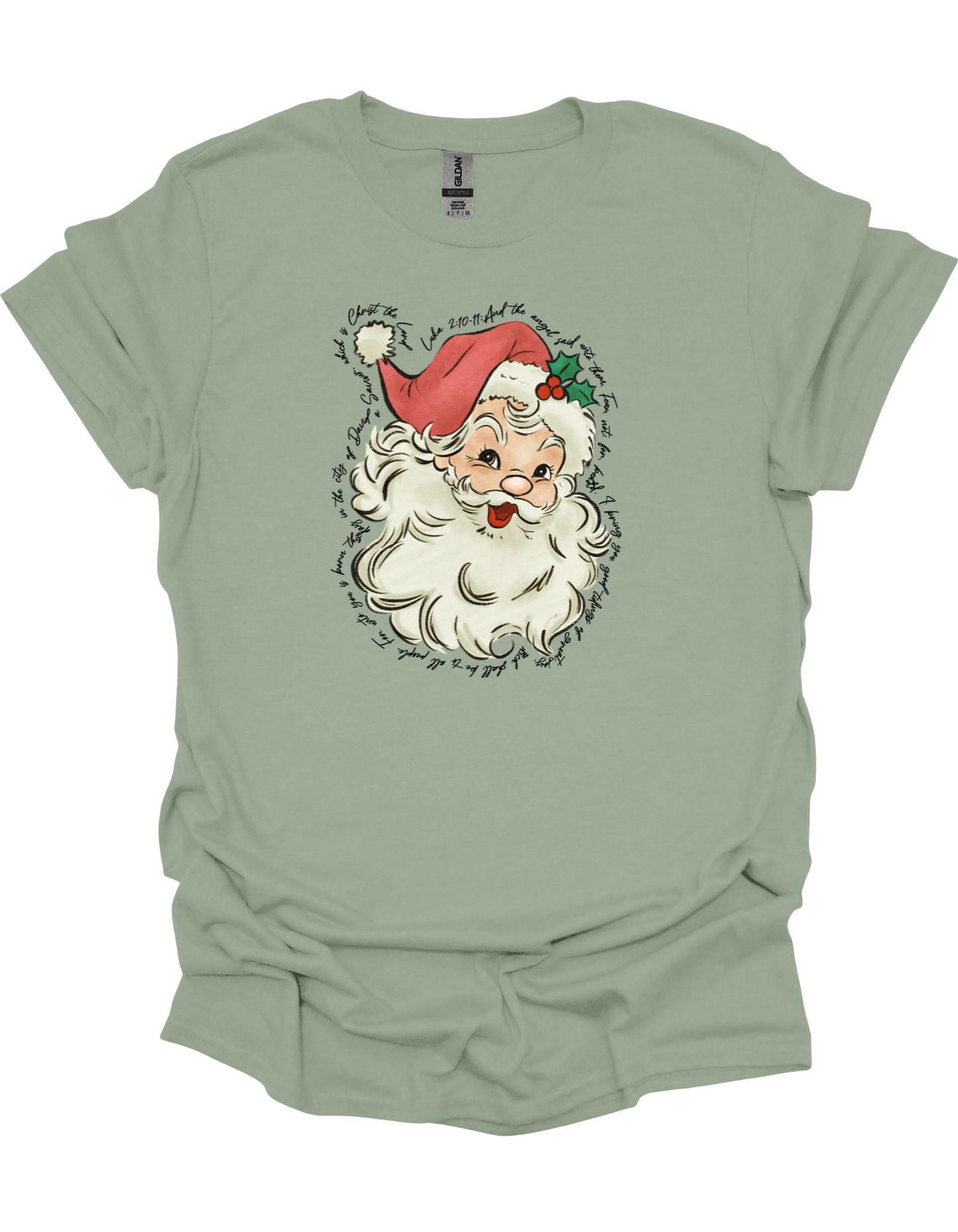 Luke 2:10-11 Santa T-Shirt