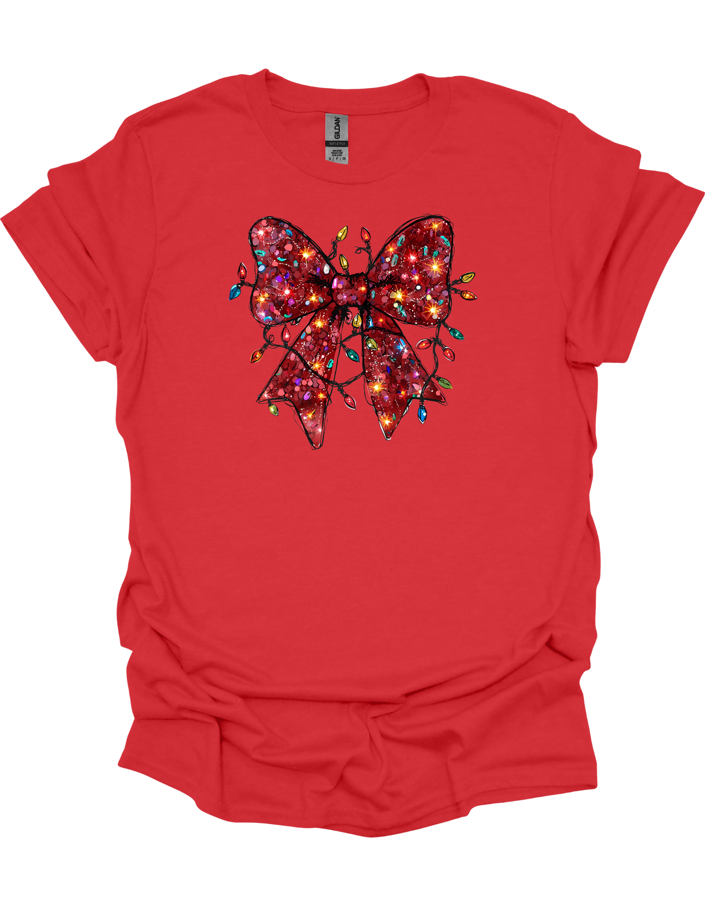 Christmas Bow & Lights T-Shirt