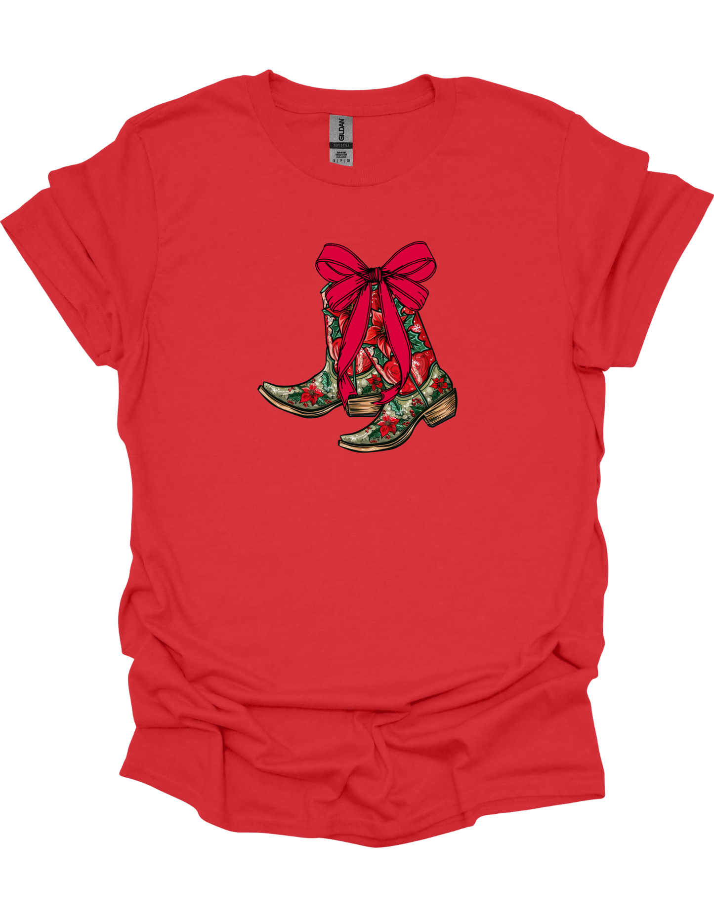 Christmas Cowboy Boots T-Shirt