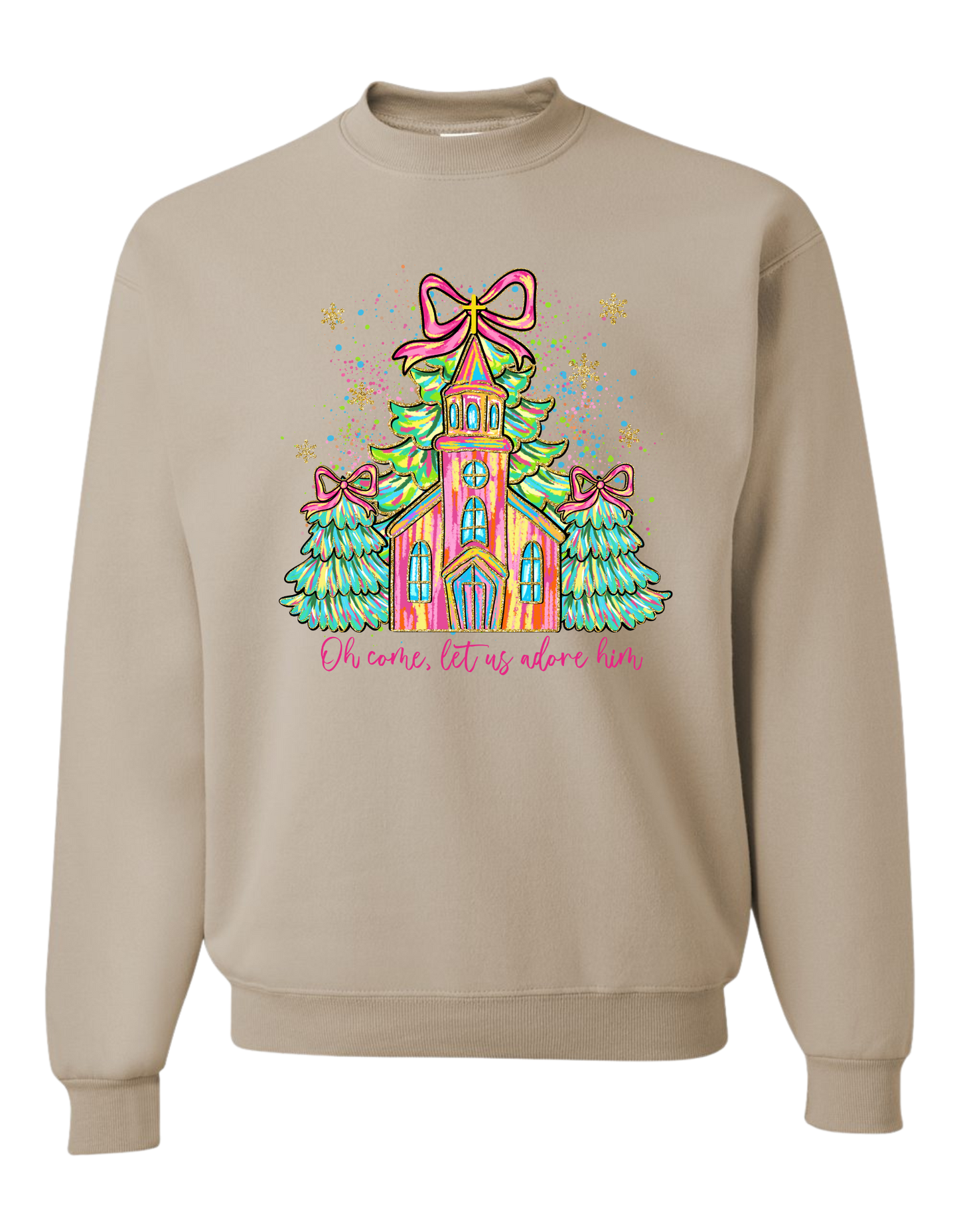 Church Let Us Adore Him Crewneck