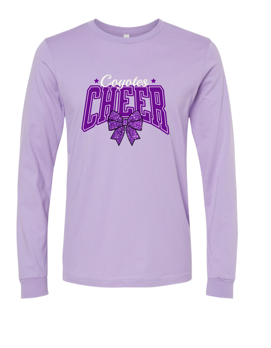 Coyotes Cheer Bow Long Sleeve