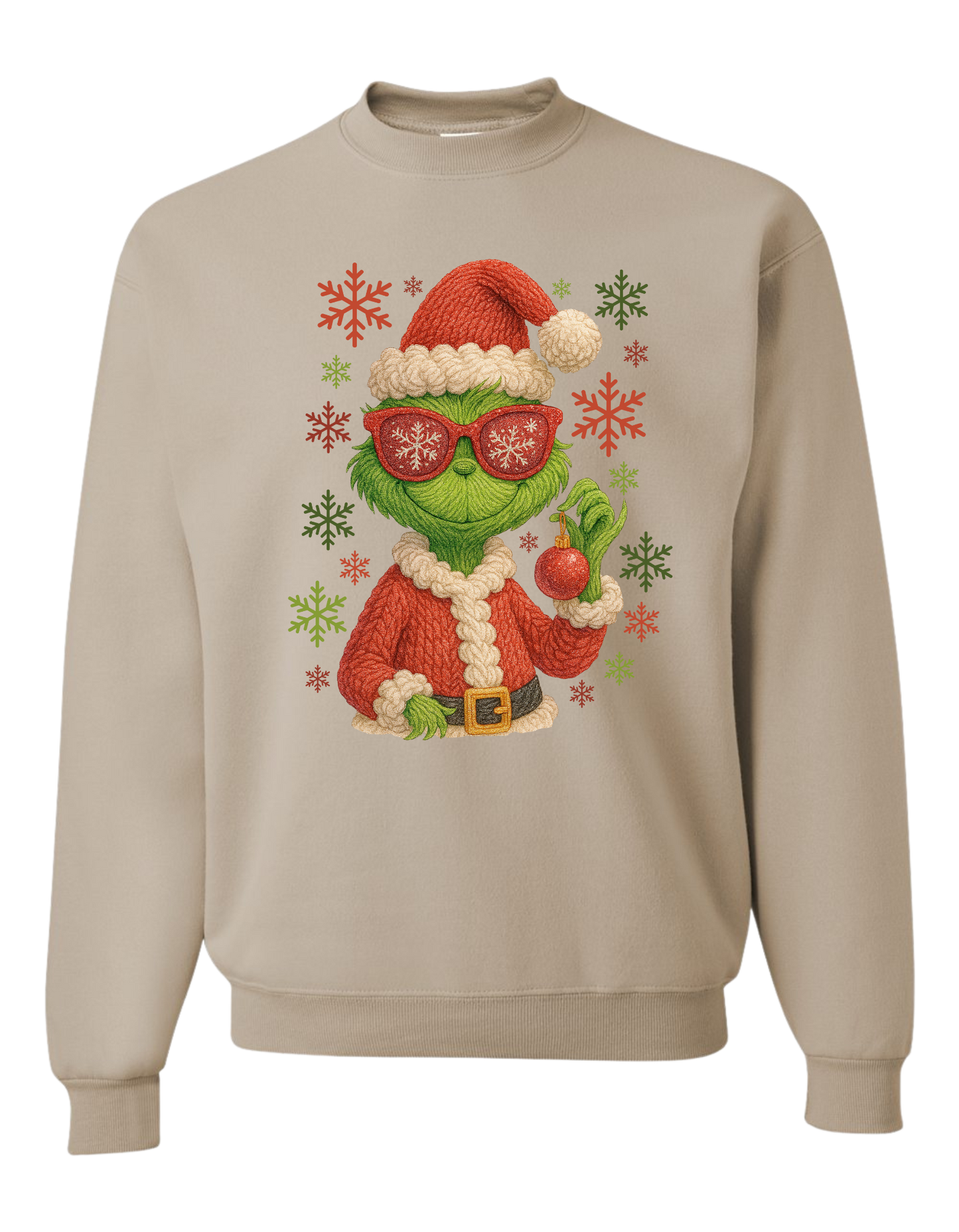 Grinch Snowflakes Crewneck