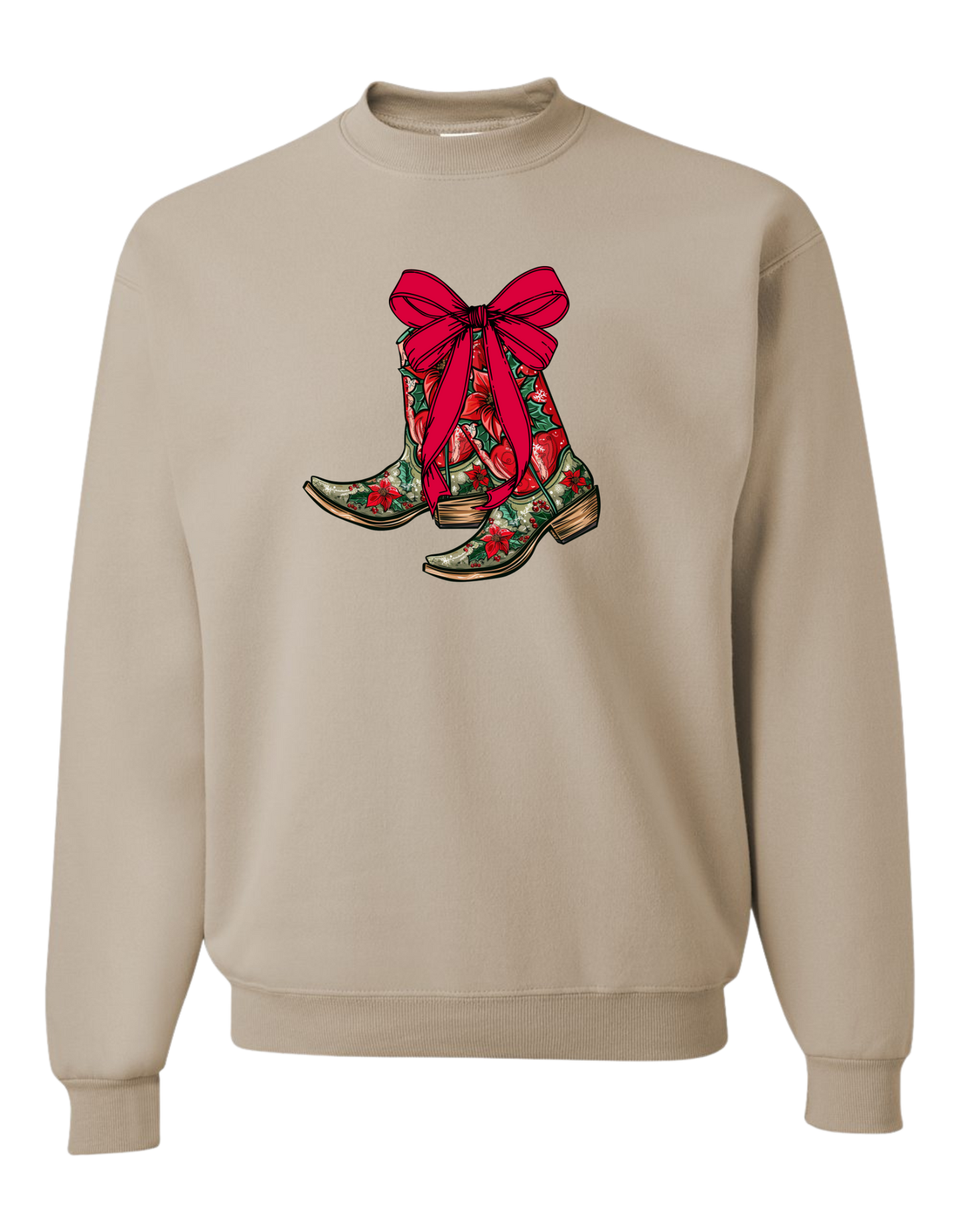 Christmas Cowboy Boots Crewneck