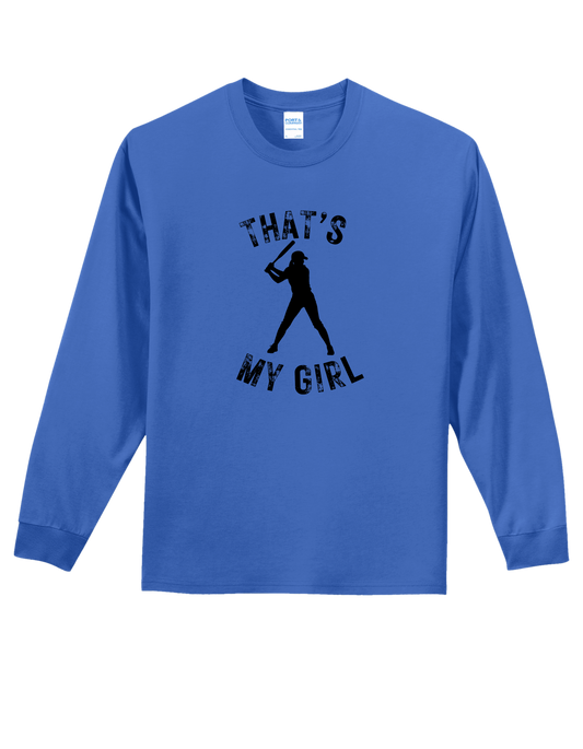 That's My Girl with Name on the Back Long Sleeve