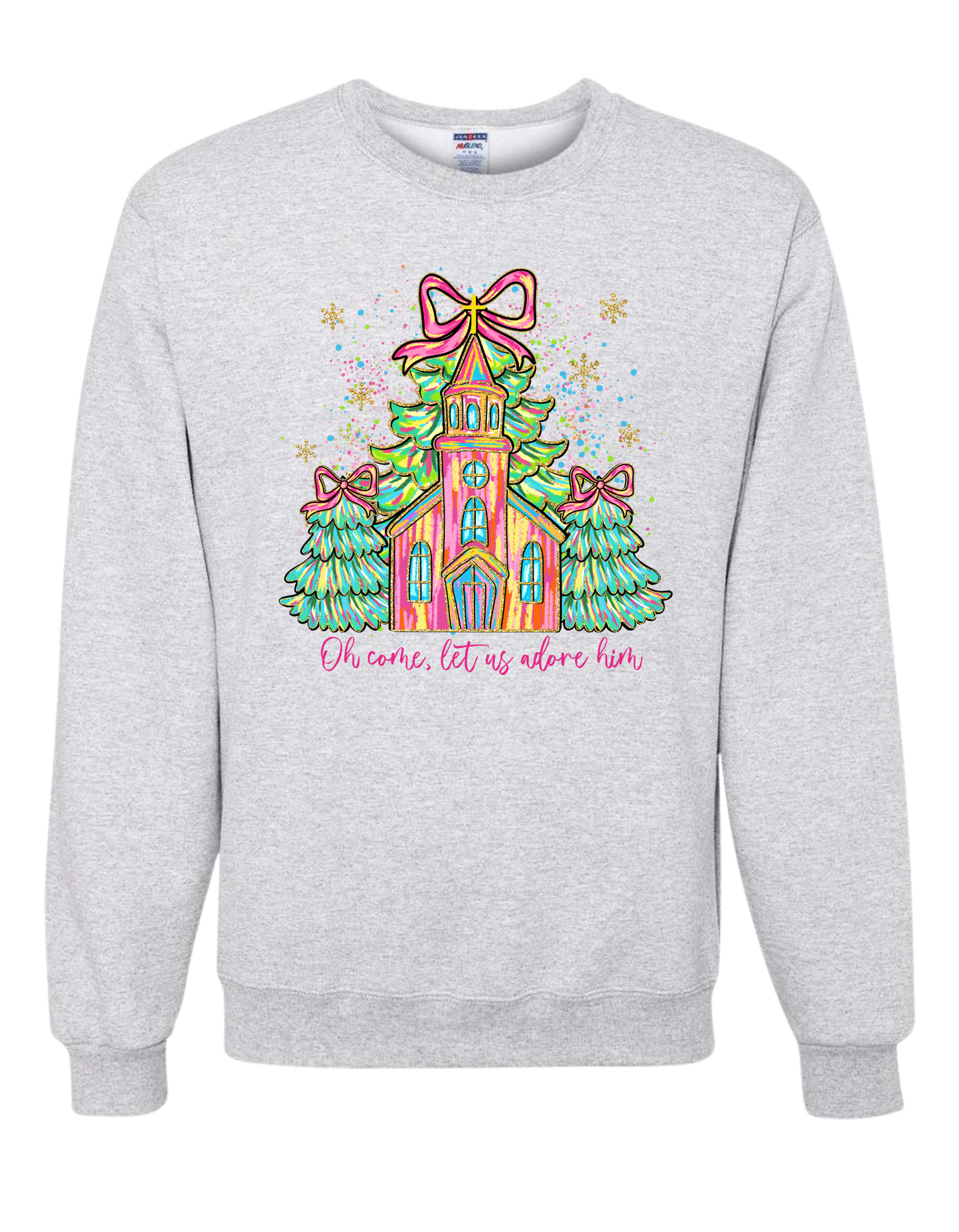 Church Let Us Adore Him Crewneck