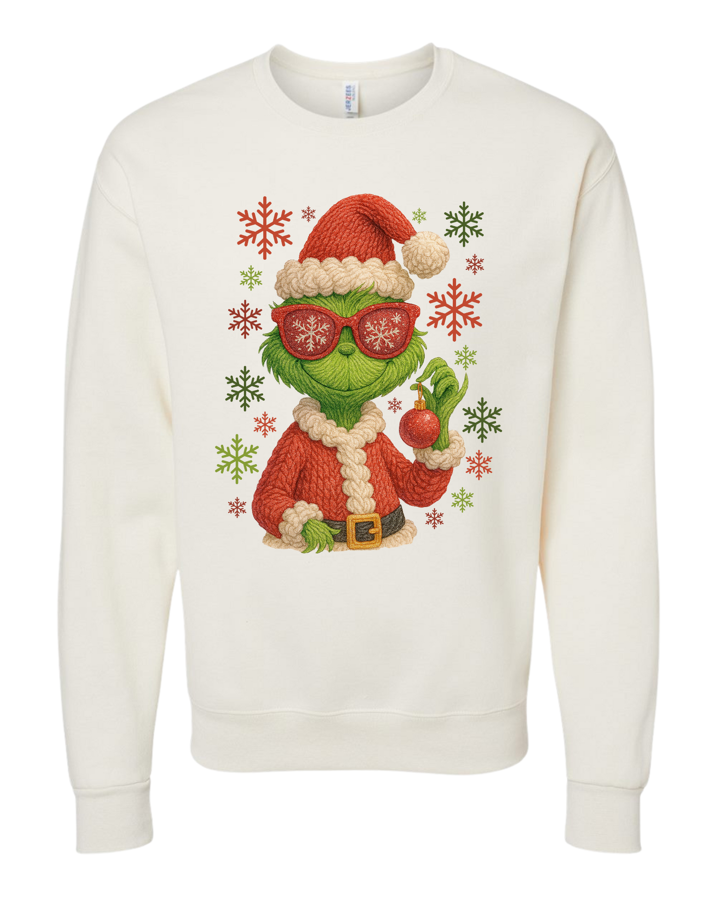 Grinch Snowflakes Crewneck