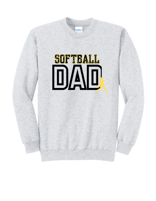 Softball Dad "CUSTOM NAME" Crewneck Sweatshirt - PLEASE READ DESCRIPTION