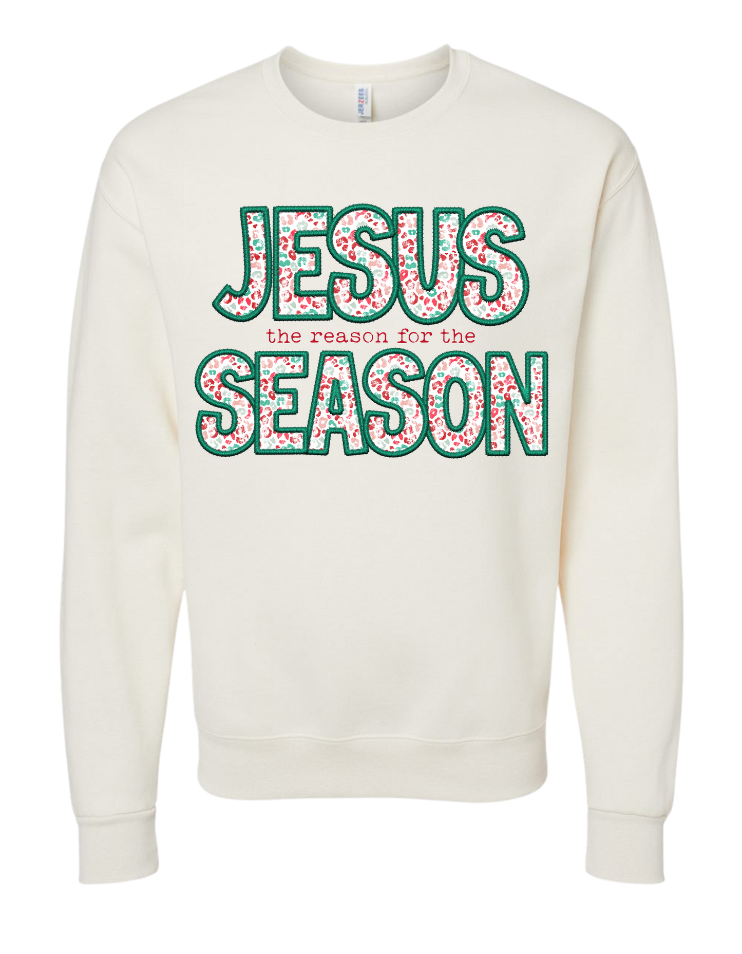 Leopard Jesus is the Reason Crewneck