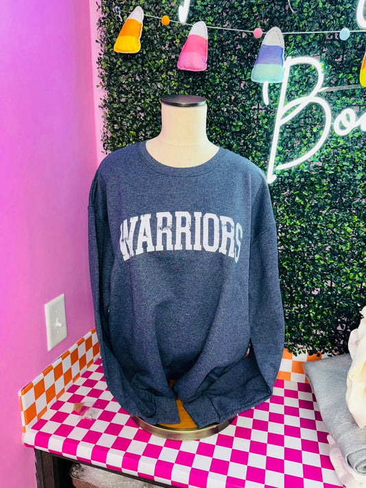 Warriors Grunge Crewneck
