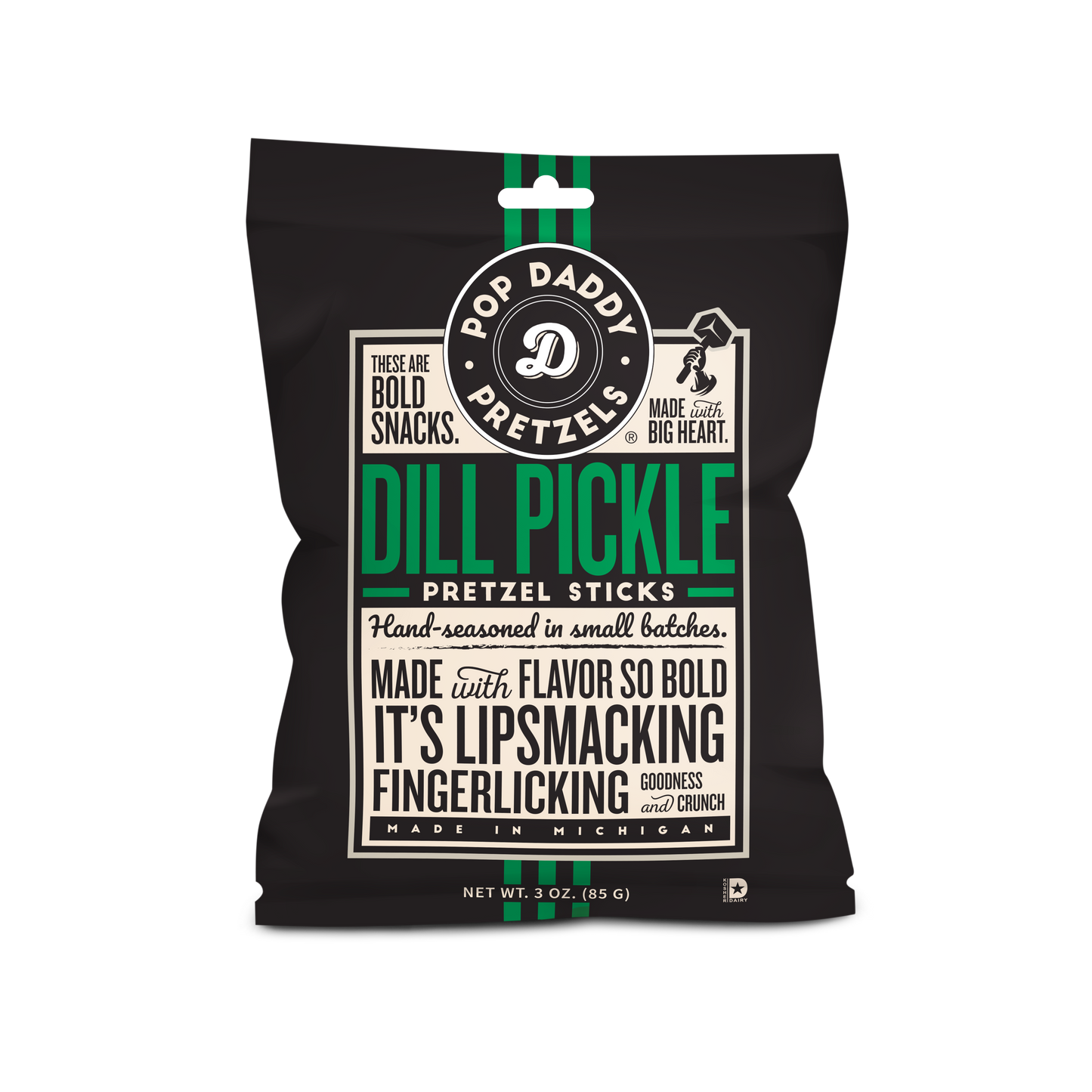 Pop Daddy – Dill Pickle Seasoned Pretzels 3.0oz
