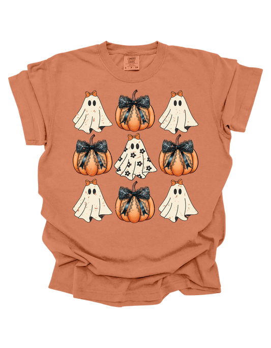 Pumpkin-Ghost Coquette Comfort Colors T-Shirt