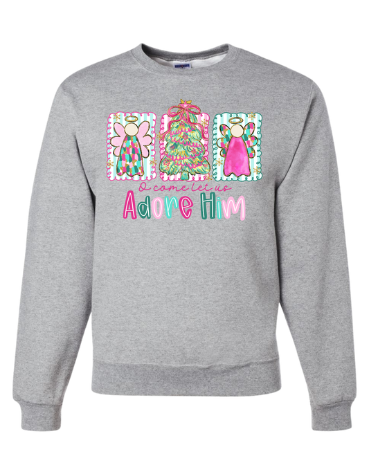 Angels Let Us Adore Him Crewneck