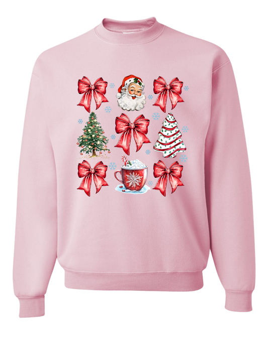 Christmas Tree Cake Coquette Bow Crewneck