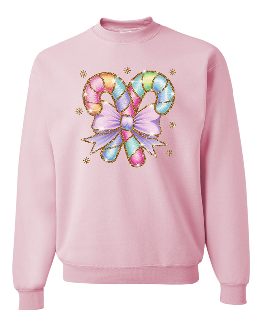 Fun-Filled Candy Cane Crewneck