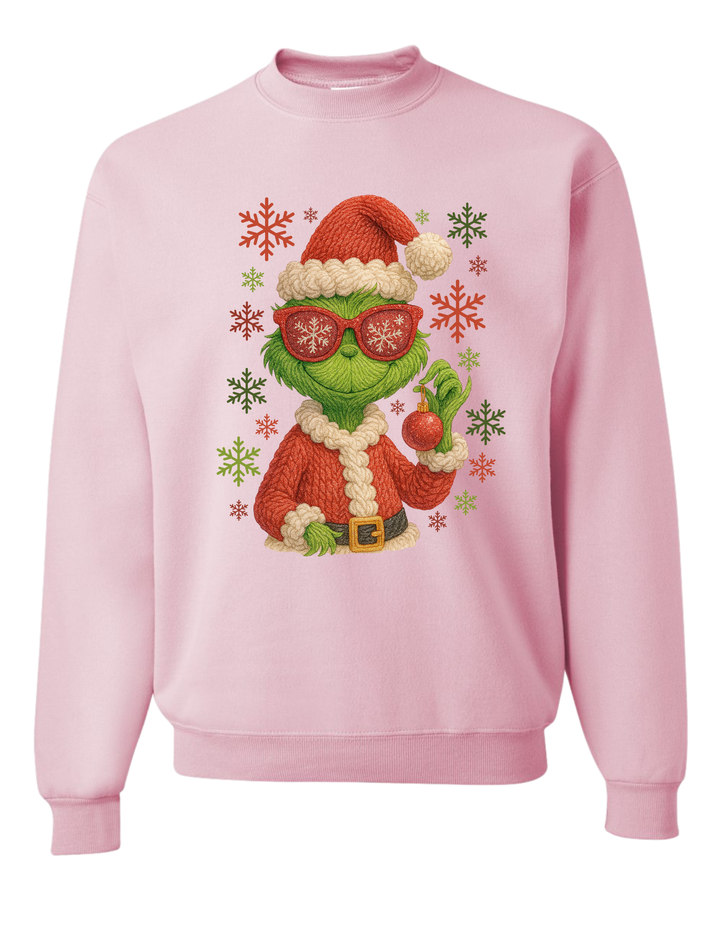 Grinch Snowflakes Crewneck
