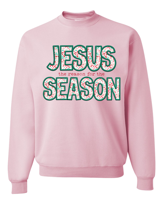Leopard Jesus is the Reason Crewneck
