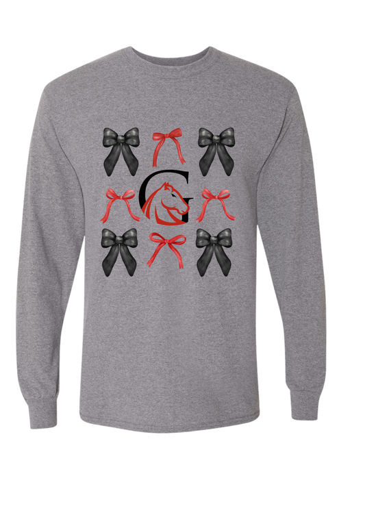 Grace Girls Coquette Bow Long Sleeve