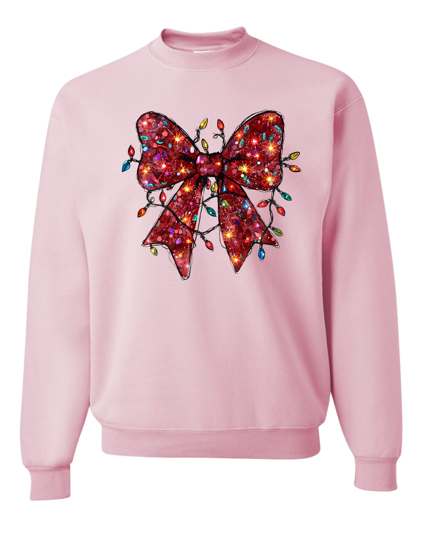 Christmas Bow & Lights Crewneck