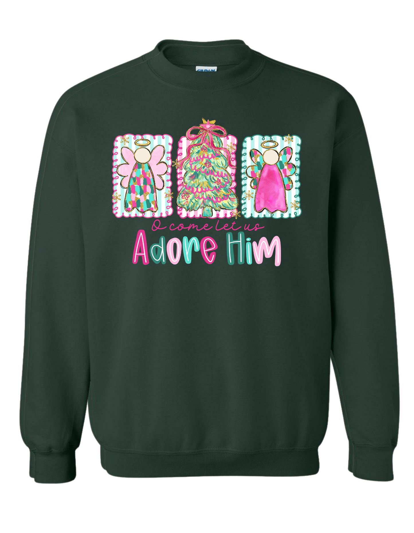 Angels Let Us Adore Him Crewneck