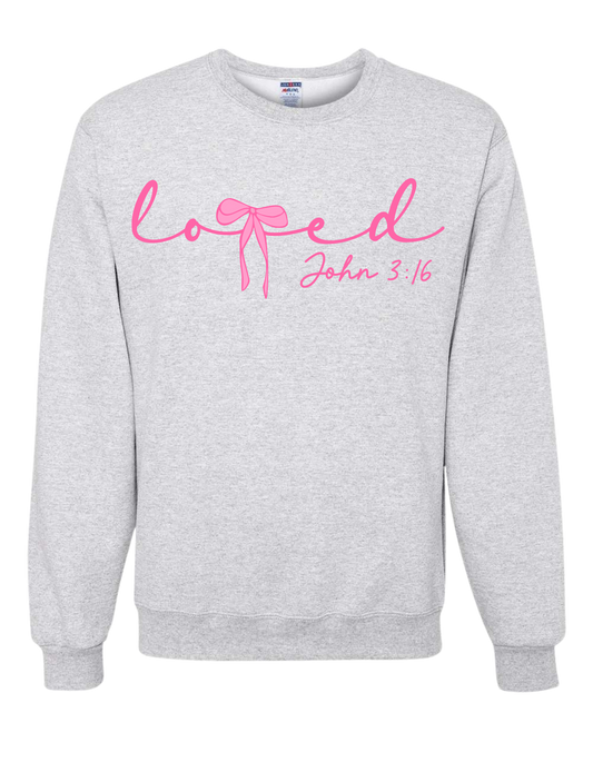 John 3:16 with Bows Crewneck