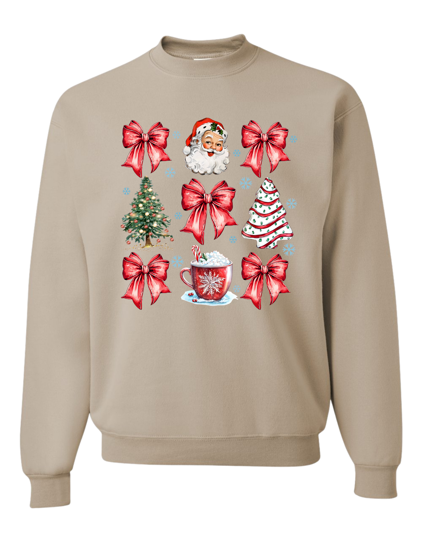Christmas Tree Cake Coquette Bow Crewneck