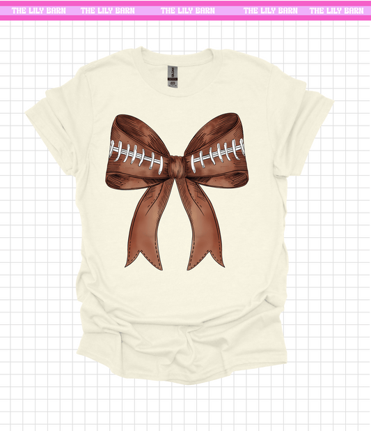Football Coquette Bow T-Shirt