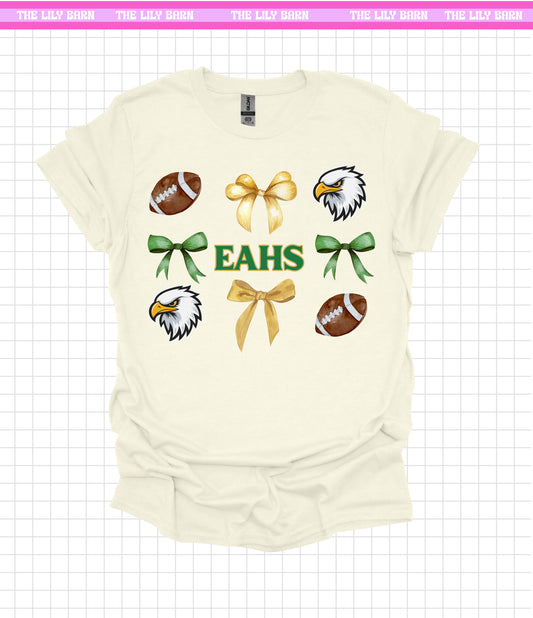 Eagles Coquette Bow Football T-Shirt