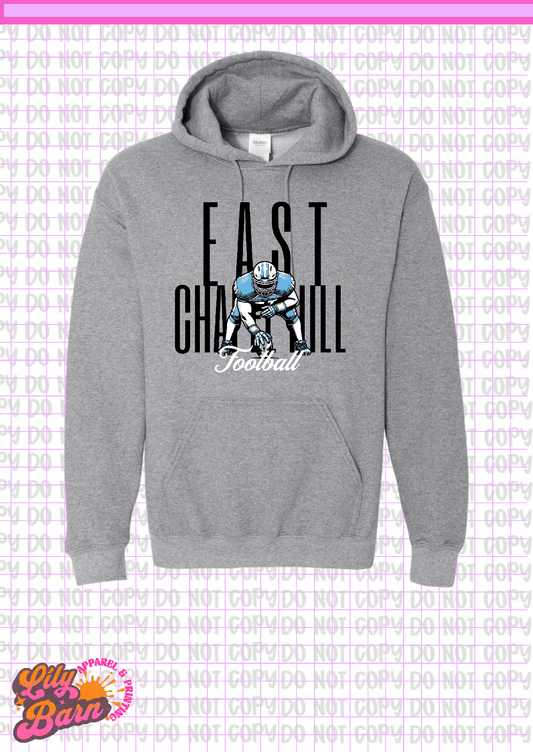 East Chapel Hill Football Stance Hoodie