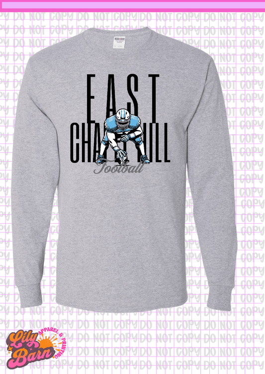 East Chapel Hill Football Stance Long Sleeve T-Shirt