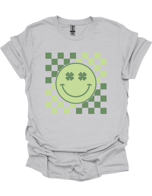 Checkered Smiley Face T-Shirt